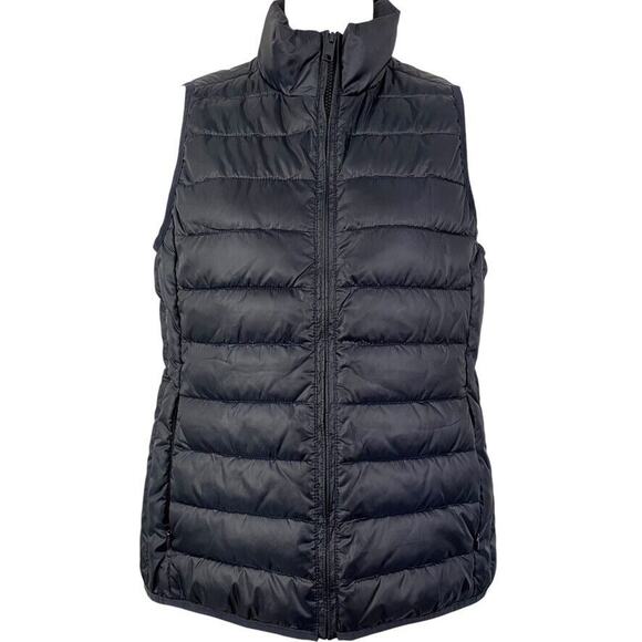 J Crew Womens Navy Blue Quilted Puffer Vest Jacket Outdoors Outerwear sz XXS - Picture 1 of 16